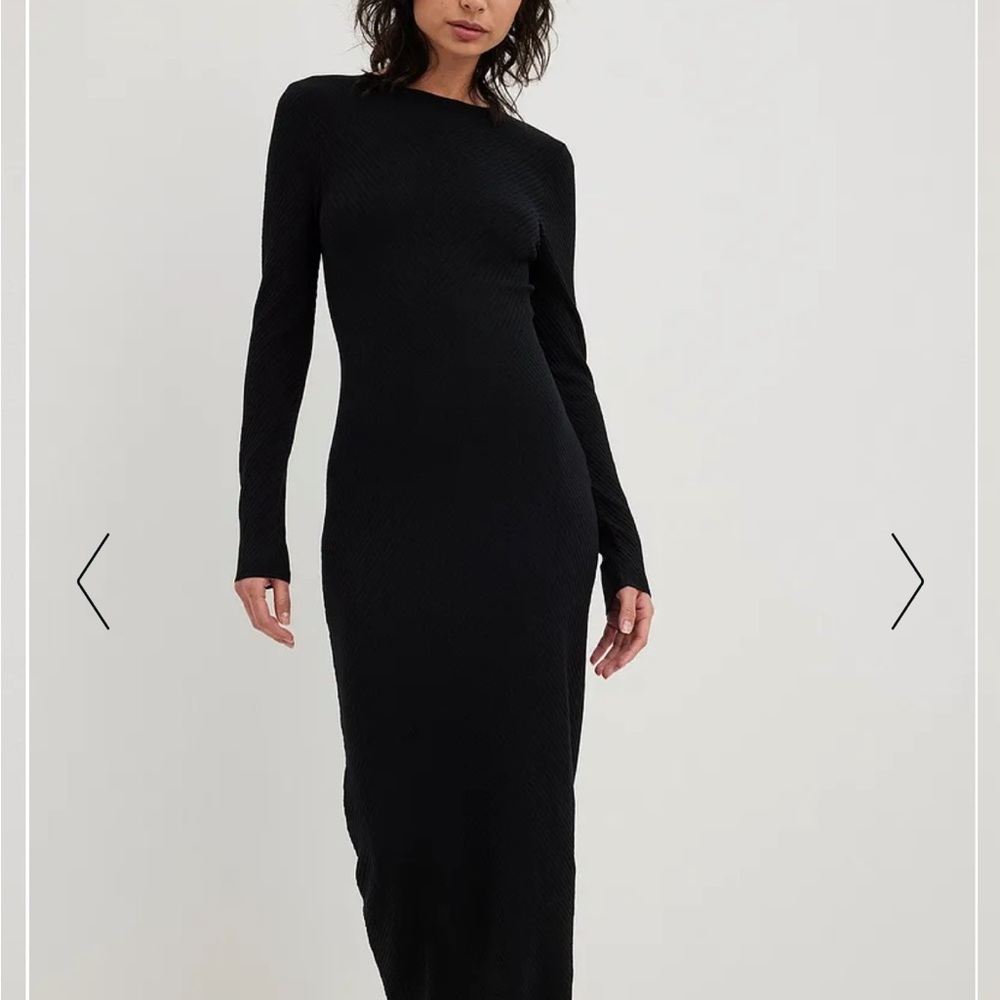 Rib Knitted Corset Detail Midi Dress
